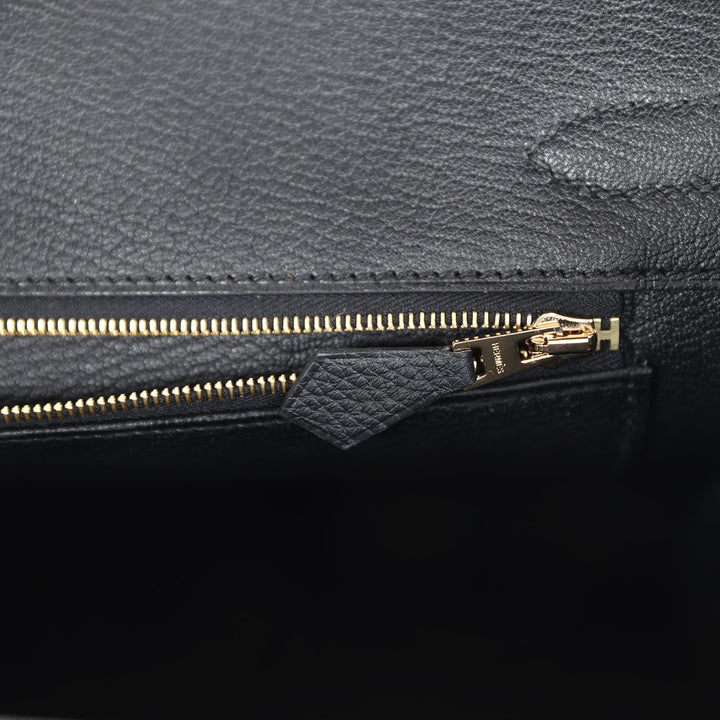 Hermes Birkin 30 Black Togo Gold Hardware