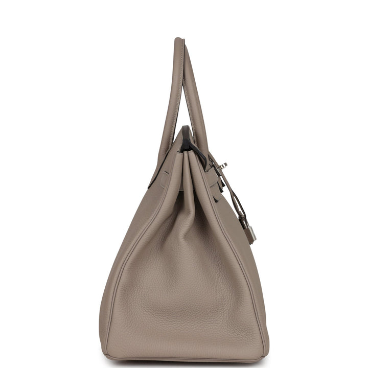 Hermes Birkin 35 Gris Tourterelle Togo Palladium Hardware