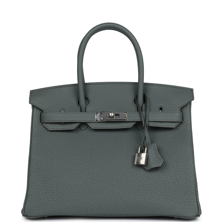 Hermes Birkin 30 Vert Amande Togo Palladium Hardware