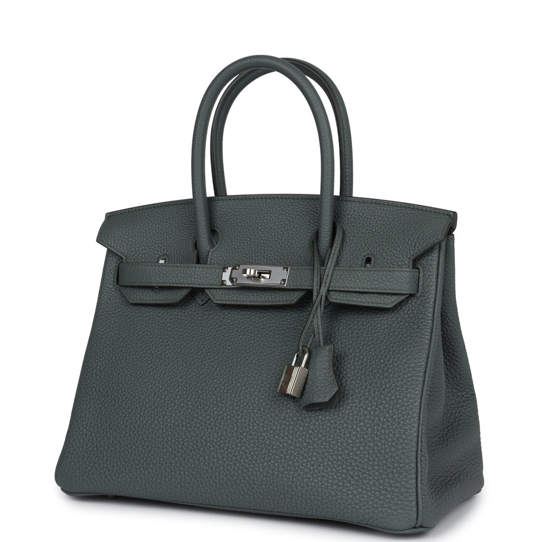 Hermes Birkin 30 Vert Amande Togo Palladium Hardware
