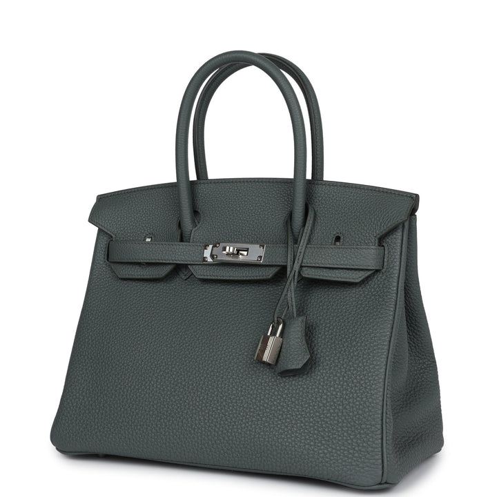 Hermes Birkin 30 Vert Amande Togo Palladium Hardware