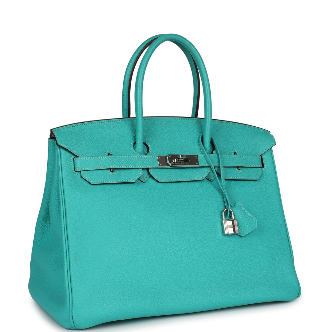 Hermes Birkin 35 Lagon Togo Palladium Hardware