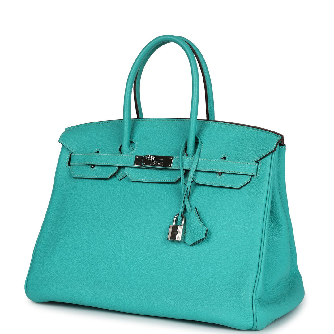 Hermes Birkin 35 Lagon Togo Palladium Hardware