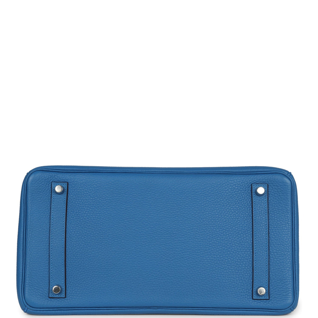 Hermes Birkin 35 Mykonos Clemence Palladium Hardware