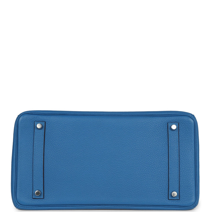 Hermes Birkin 35 Mykonos Clemence Palladium Hardware