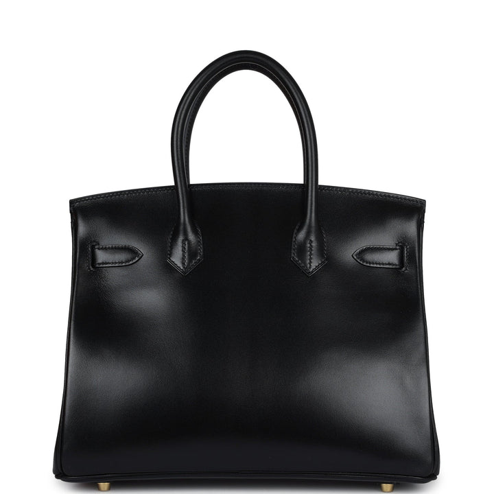 Hermes Birkin 30 Black Box Gold Hardware