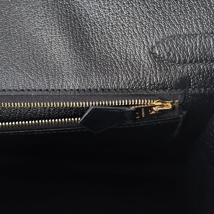 Hermes Birkin 30 Black Box Gold Hardware