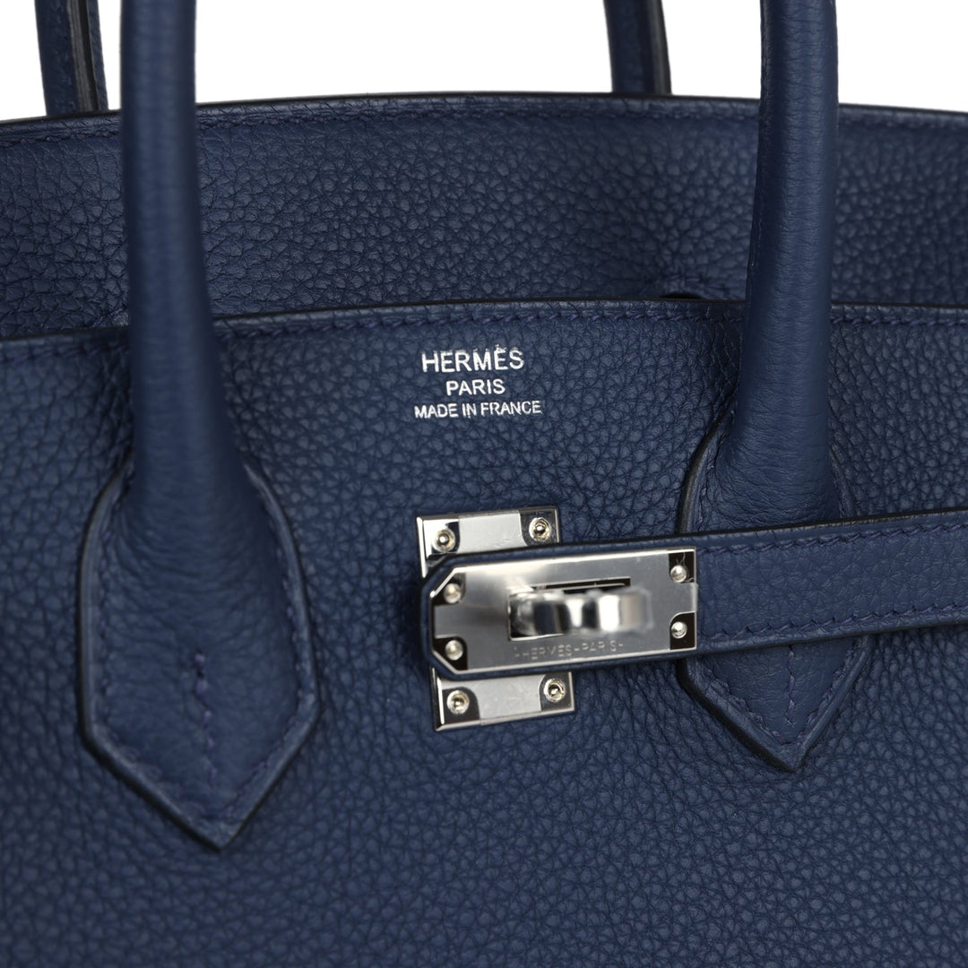 Hermes Birkin 25 Bleu Navy Togo Palladium Hardware