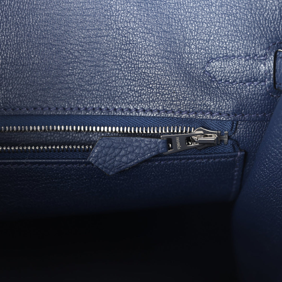 Hermes Birkin 25 Bleu Navy Togo Palladium Hardware