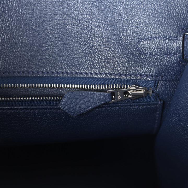 Hermes Birkin 25 Bleu Navy Togo Palladium Hardware