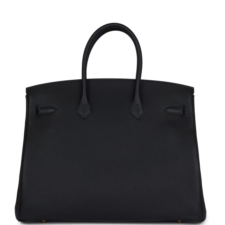 Hermes Birkin 35 Black Togo Gold Hardware