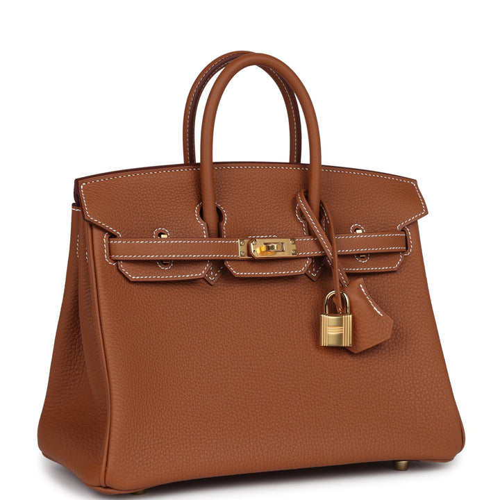 Hermes Birkin 25 Gold Togo Gold Hardware