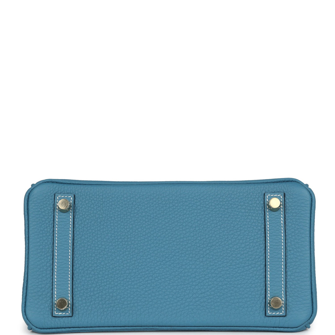 Hermes Birkin 25 Blue Jean Togo Gold Hardware