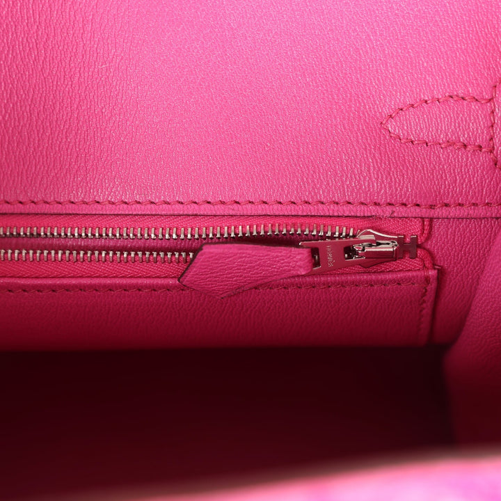 Hermes Birkin 25 Rose Shocking Matte Alligator Mississippiensis Palladium Hardware