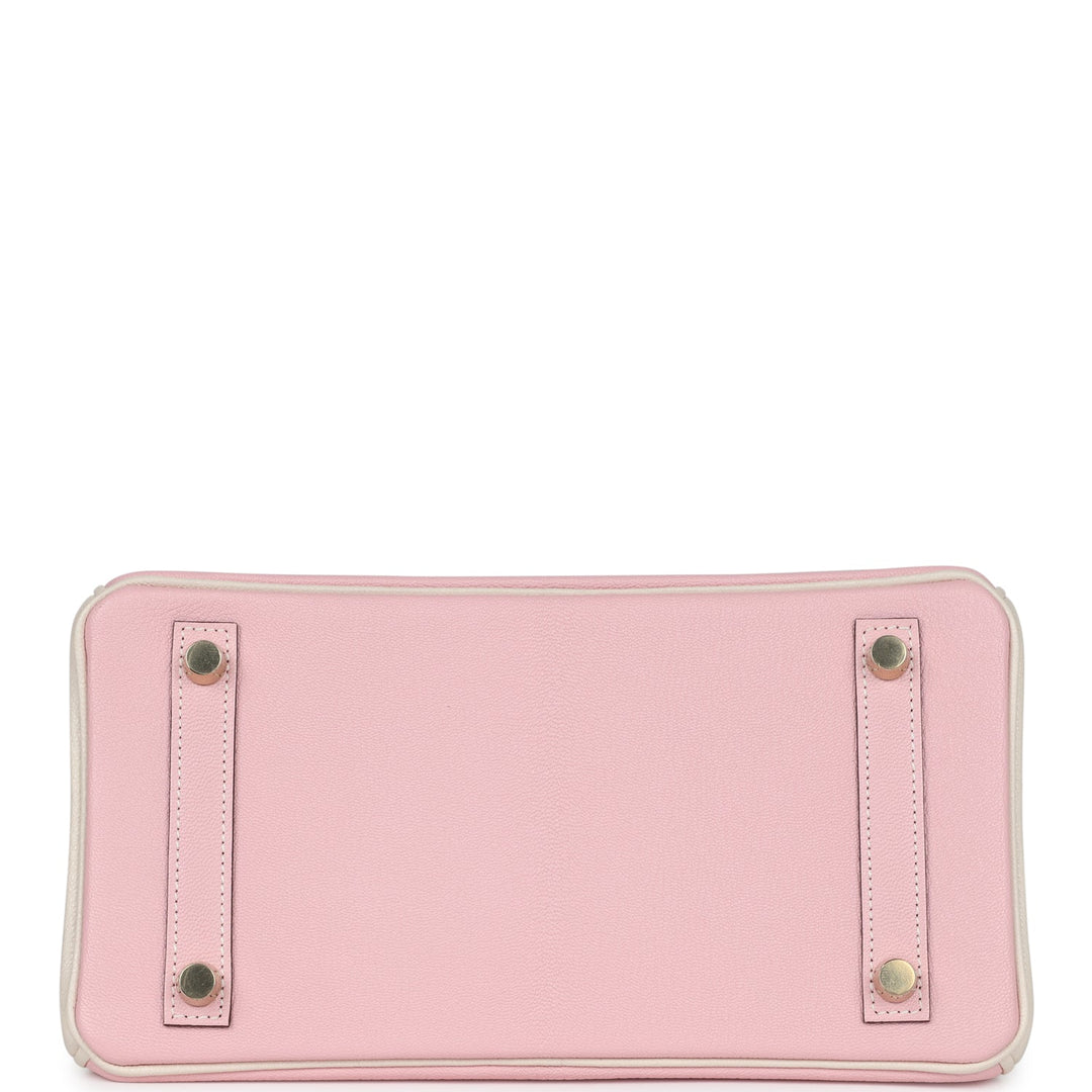 Hermes Special Order (HSS) Birkin 25 Rose Sakura and Nata Chevre Brushed Gold Hardware