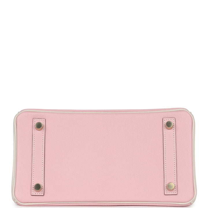 Hermes Special Order (HSS) Birkin 25 Rose Sakura and Nata Chevre Brushed Gold Hardware