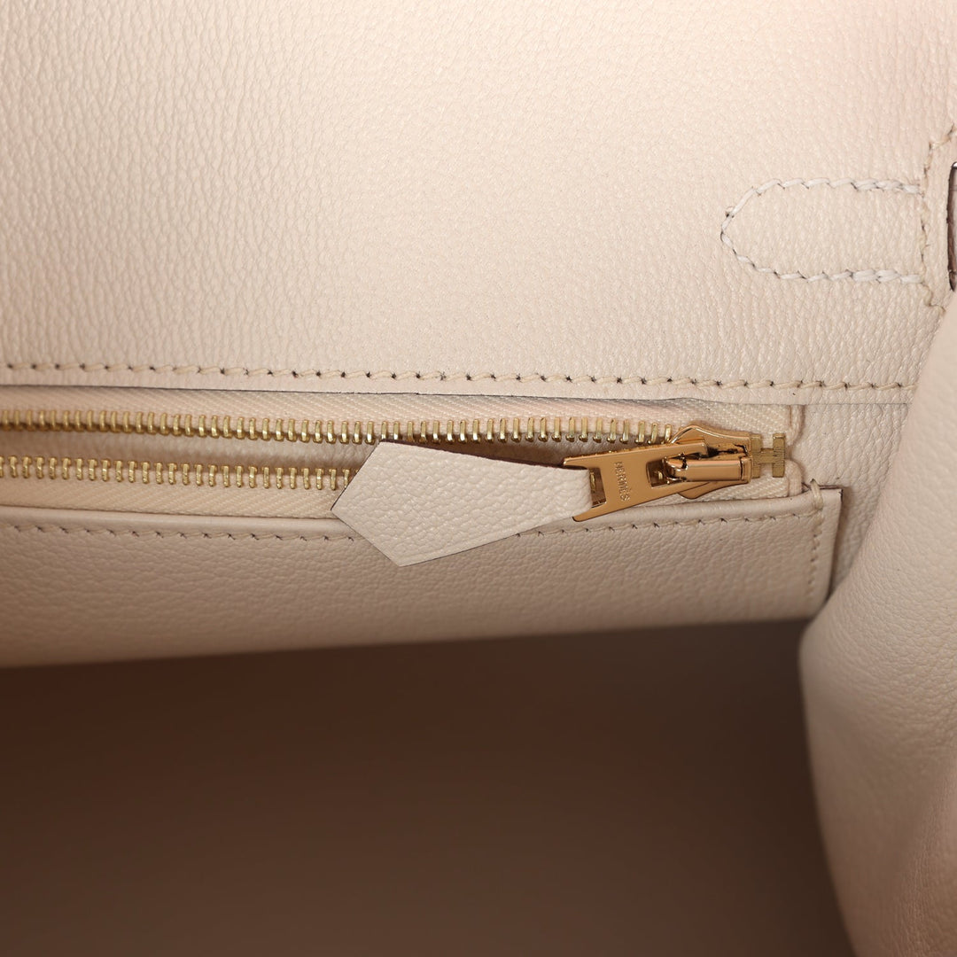 Hermes Special Order (HSS) Birkin 25 Rose Sakura and Nata Chevre Brushed Gold Hardware