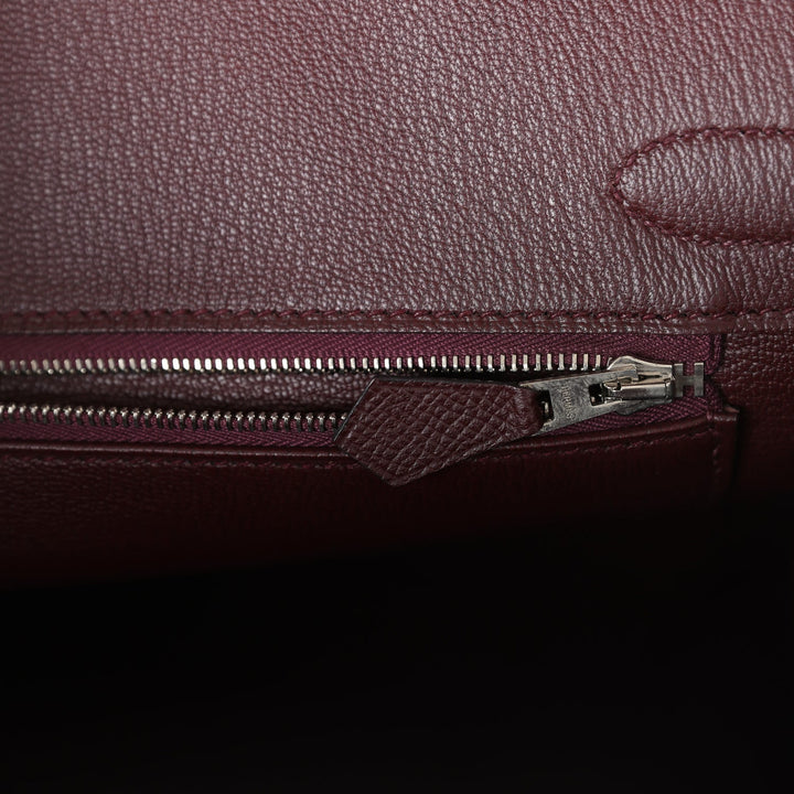 Hermes Birkin 30 Bordeaux Epsom Palladium Hardware