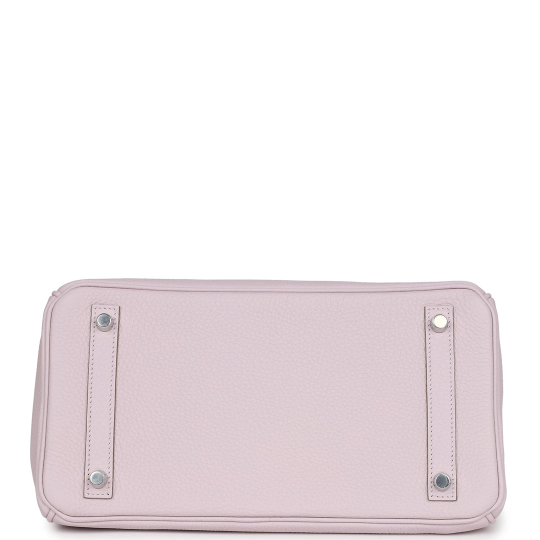 Hermes Birkin 30 Mauve Pale Clemence Palladium Hardware