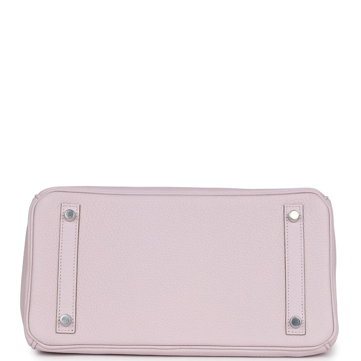 Hermes Birkin 30 Mauve Pale Clemence Palladium Hardware