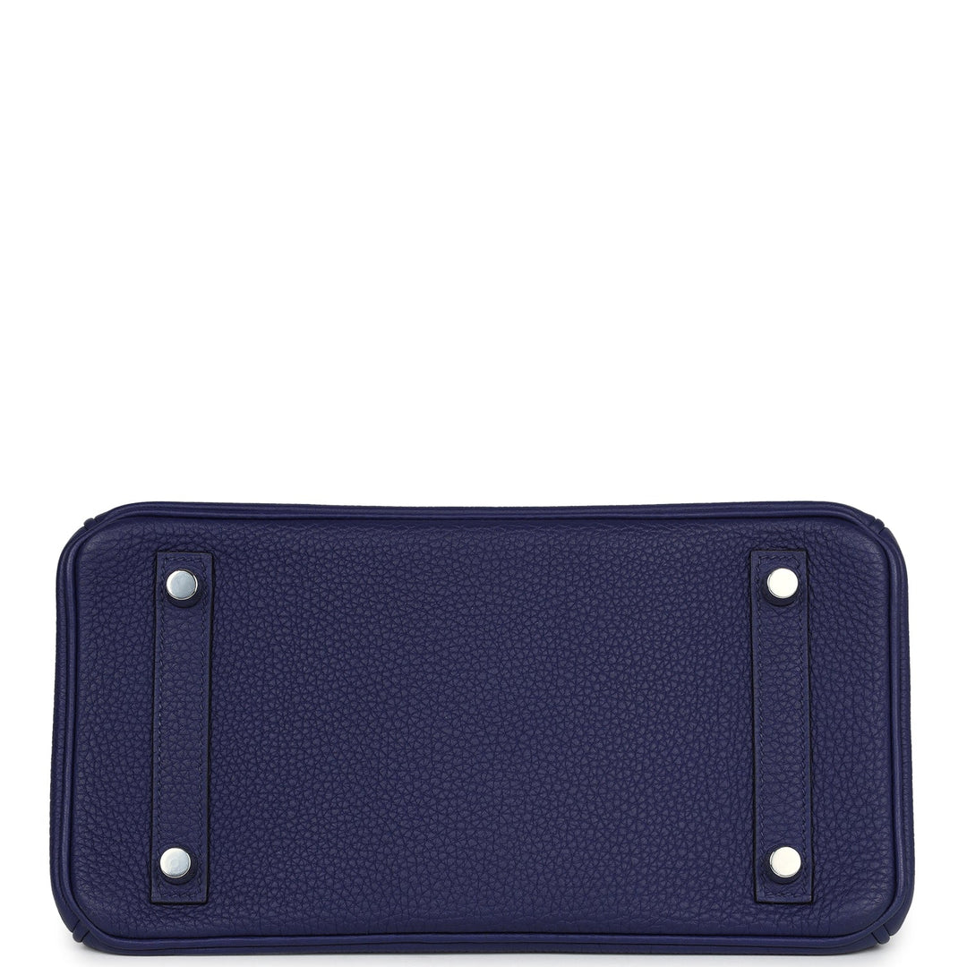 Hermes Birkin 25 Bleu Encre Togo Palladium Hardware
