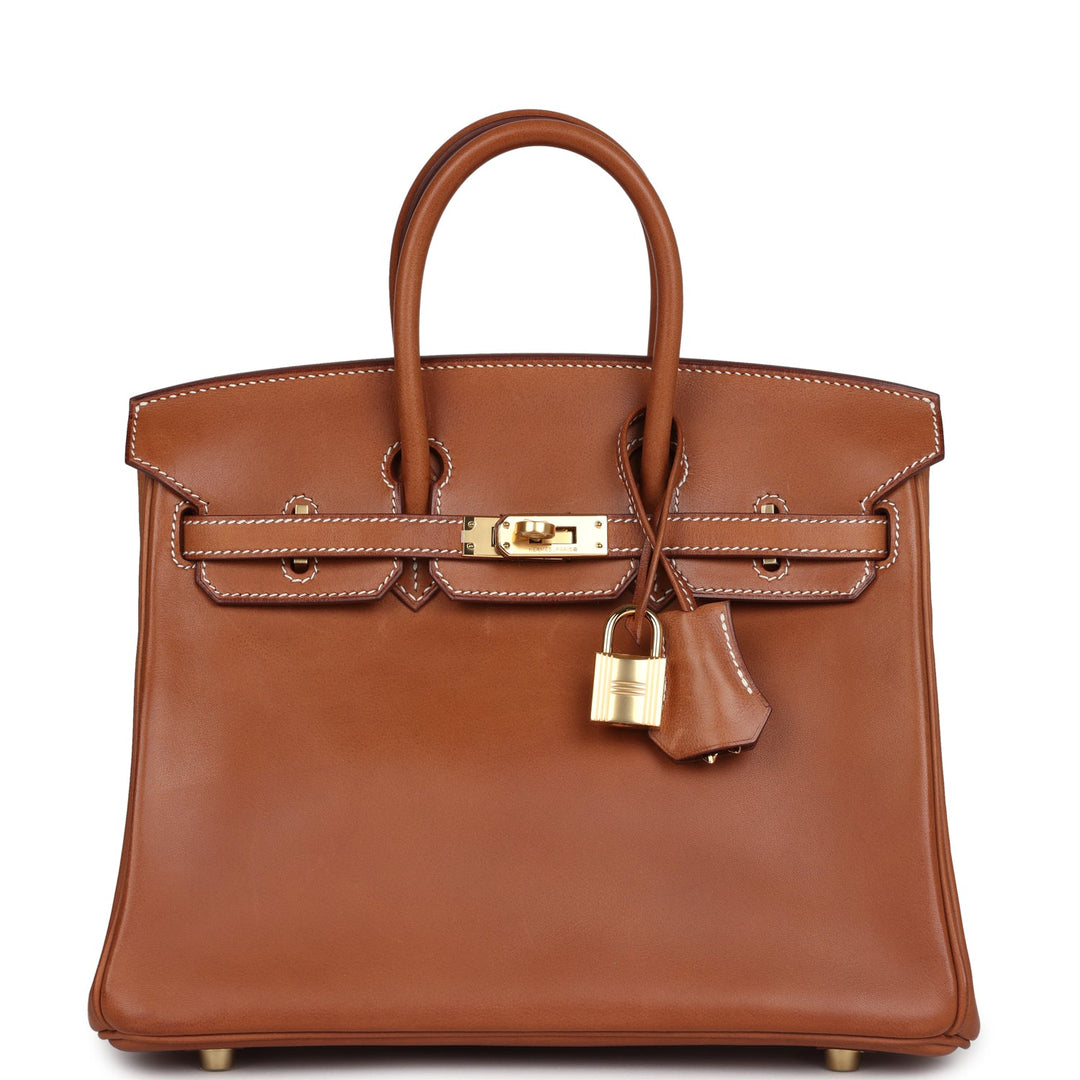 Hermes Birkin 25 Fauve Barenia Gold Hardware