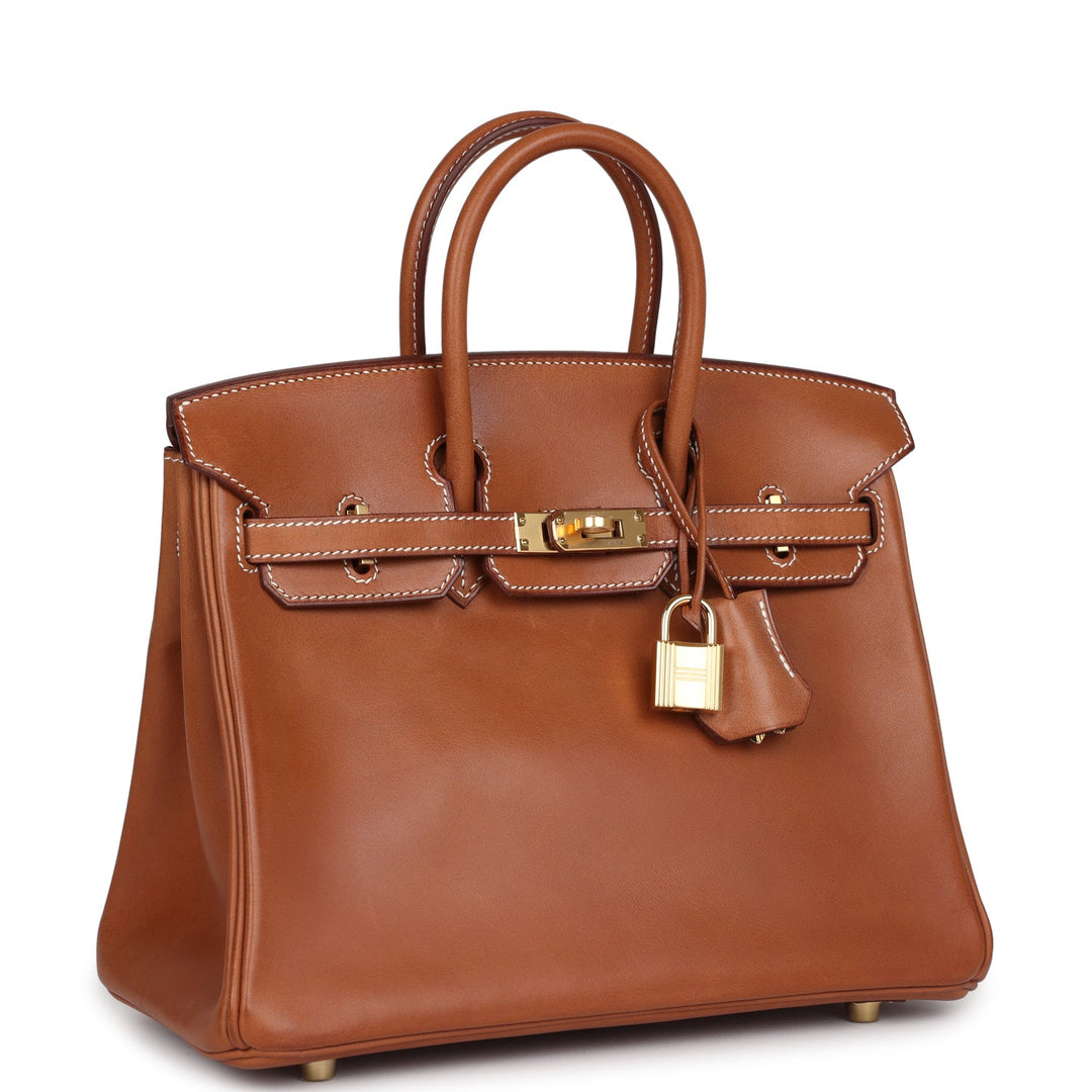 Hermes Birkin 25 Fauve Barenia Gold Hardware