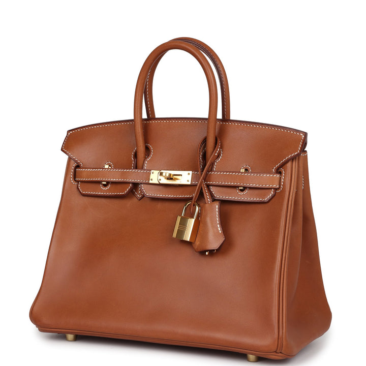 Hermes Birkin 25 Fauve Barenia Gold Hardware