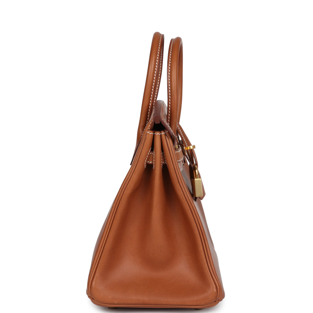 Hermes Birkin 25 Fauve Barenia Gold Hardware