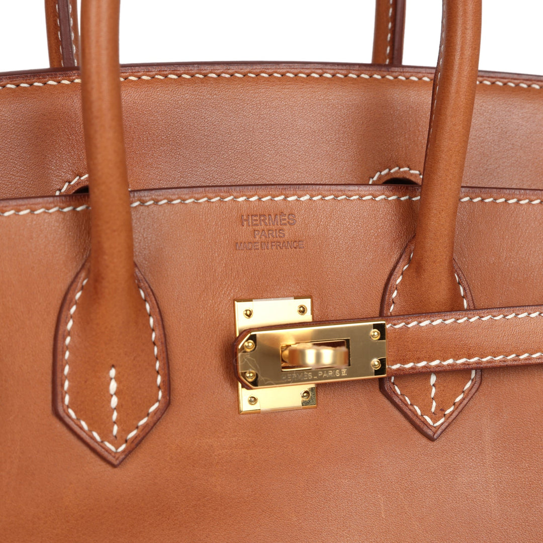 Hermes Birkin 25 Fauve Barenia Gold Hardware