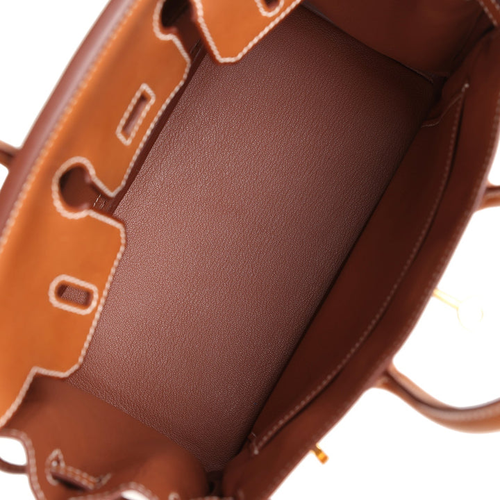 Hermes Birkin 25 Fauve Barenia Gold Hardware