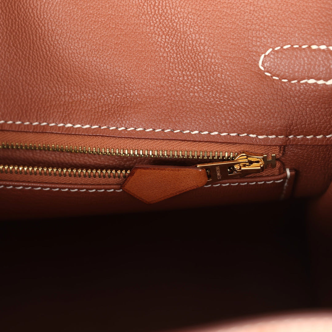 Hermes Birkin 25 Fauve Barenia Gold Hardware