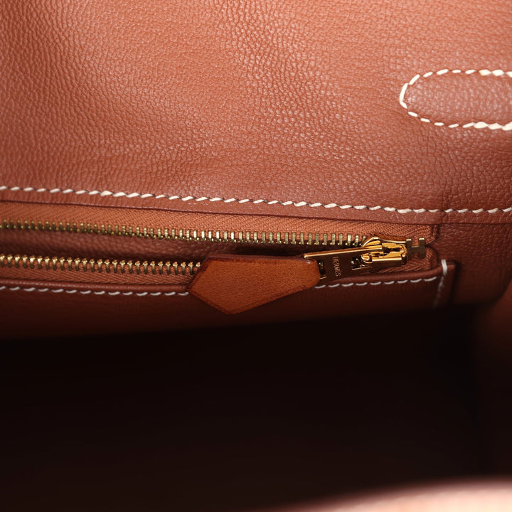 Hermes Birkin 25 Fauve Barenia Gold Hardware