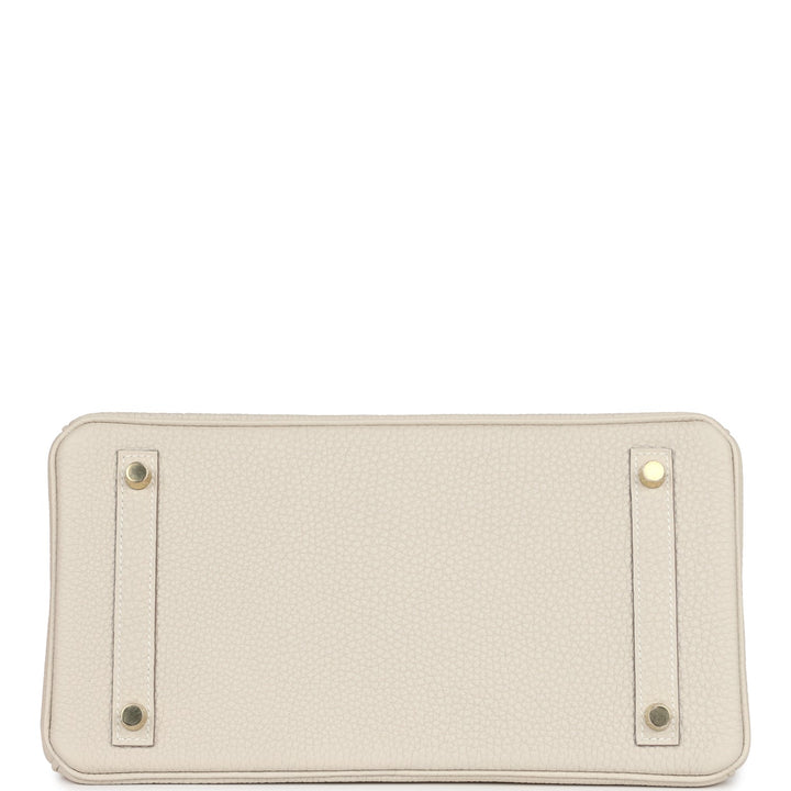 Hermes Birkin 30 Craie Togo Gold Hardware