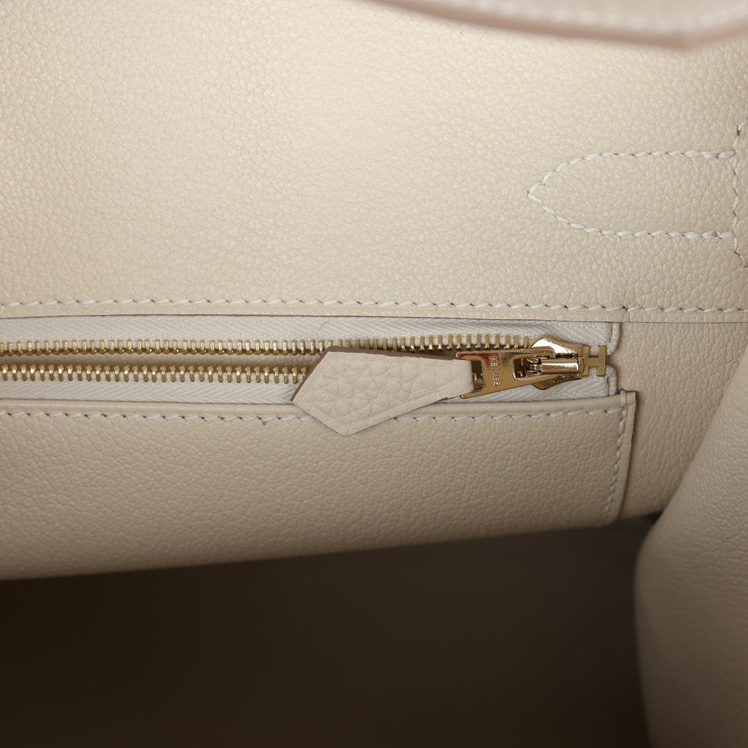 Hermes Birkin 30 Craie Togo Gold Hardware