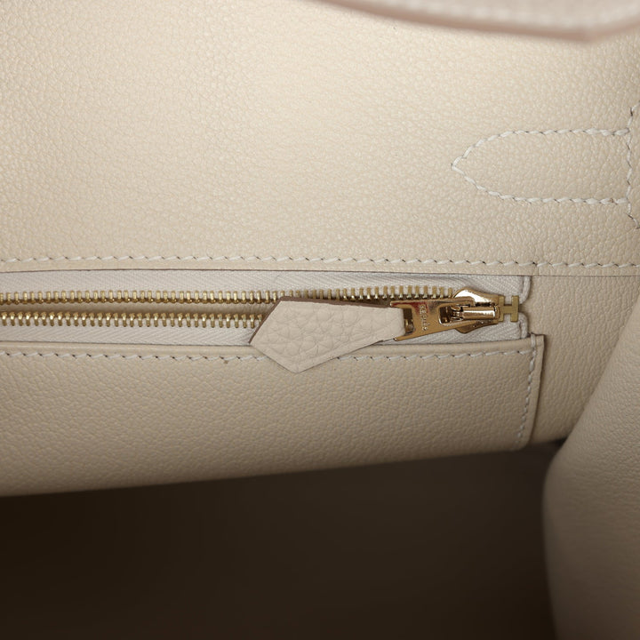 Hermes Birkin 30 Craie Togo Gold Hardware