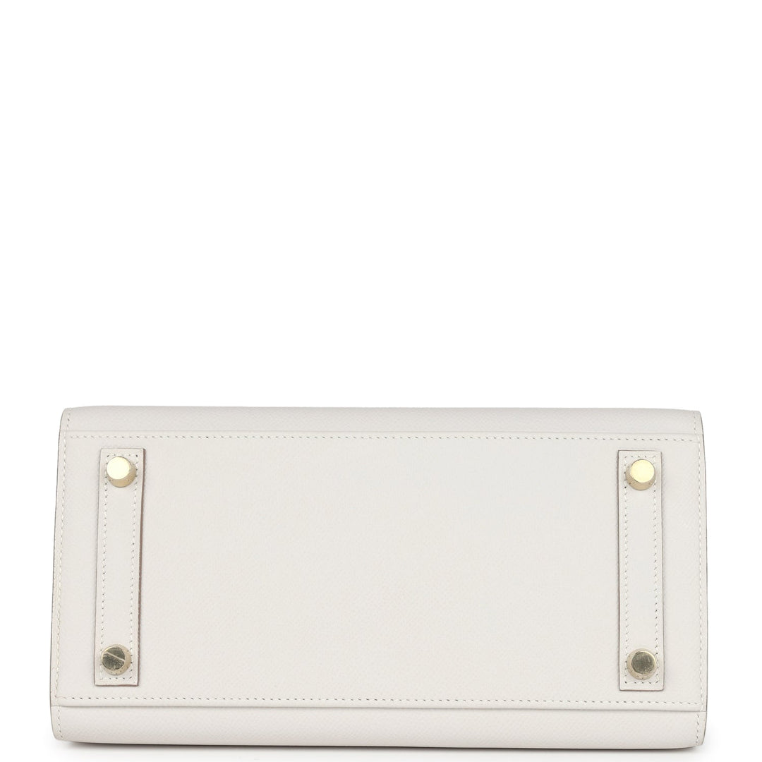 Hermes Birkin Sellier 25 Gris Pale Epsom Gold Hardware