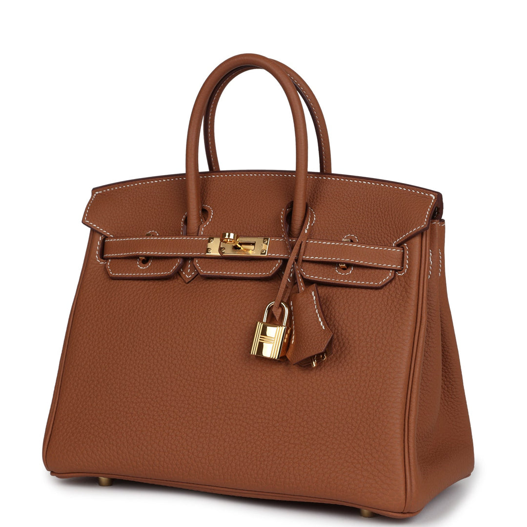 New Hermes Birkin 25 Gold Togo Gold Hardware