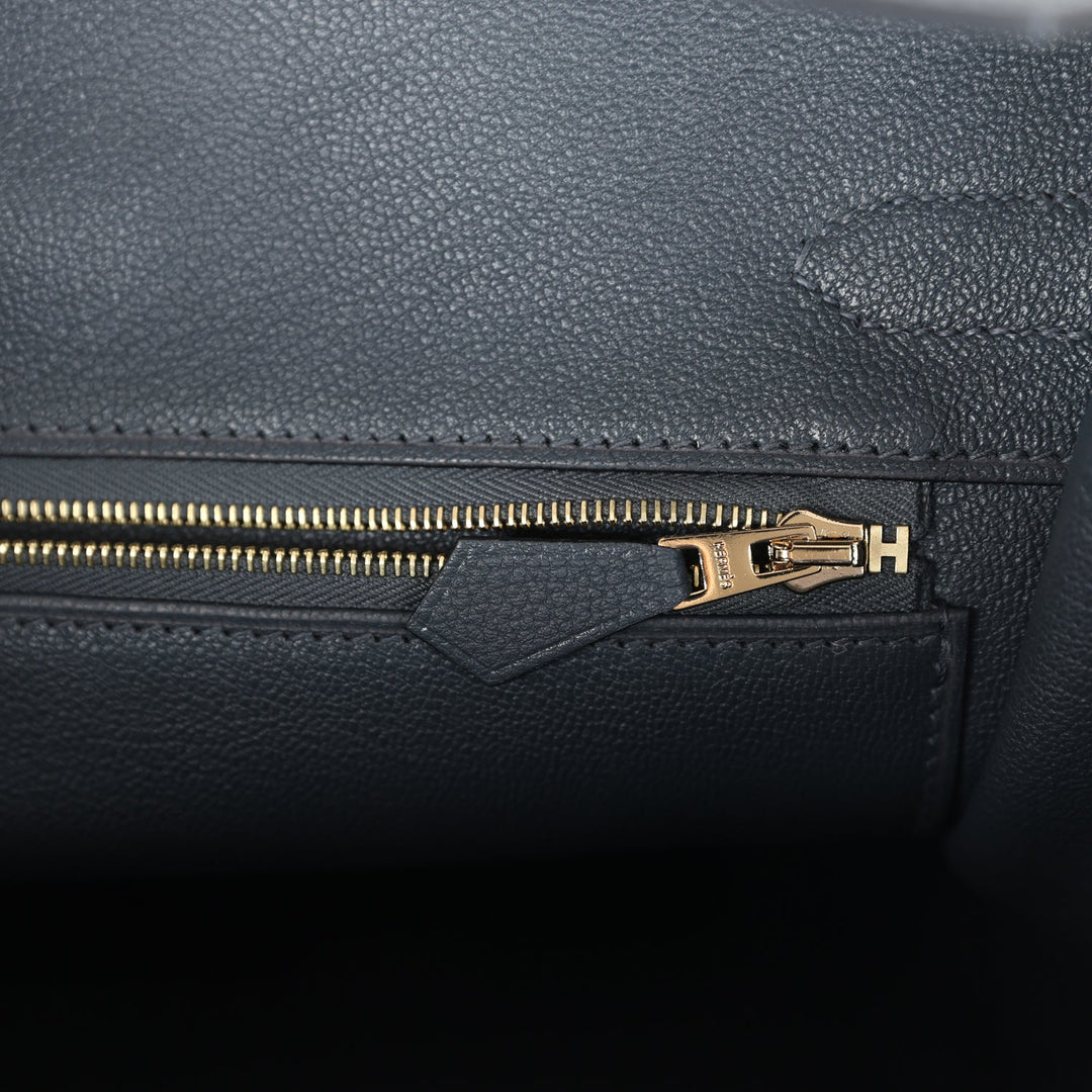 Hermes Birkin 30 Gris Misty Togo Permabrass Hardware