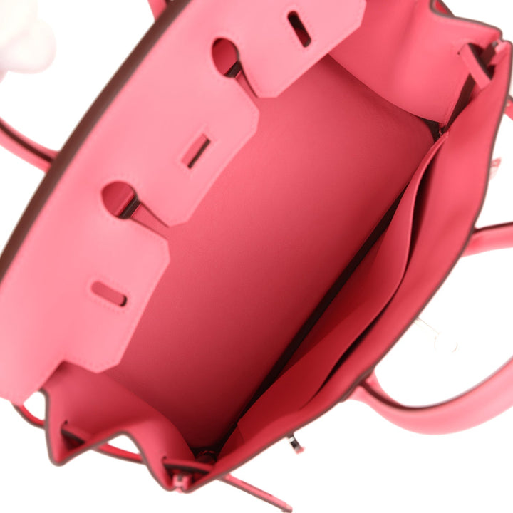 Hermes Birkin 25 Rose Azalee Swift Palladium Hardware