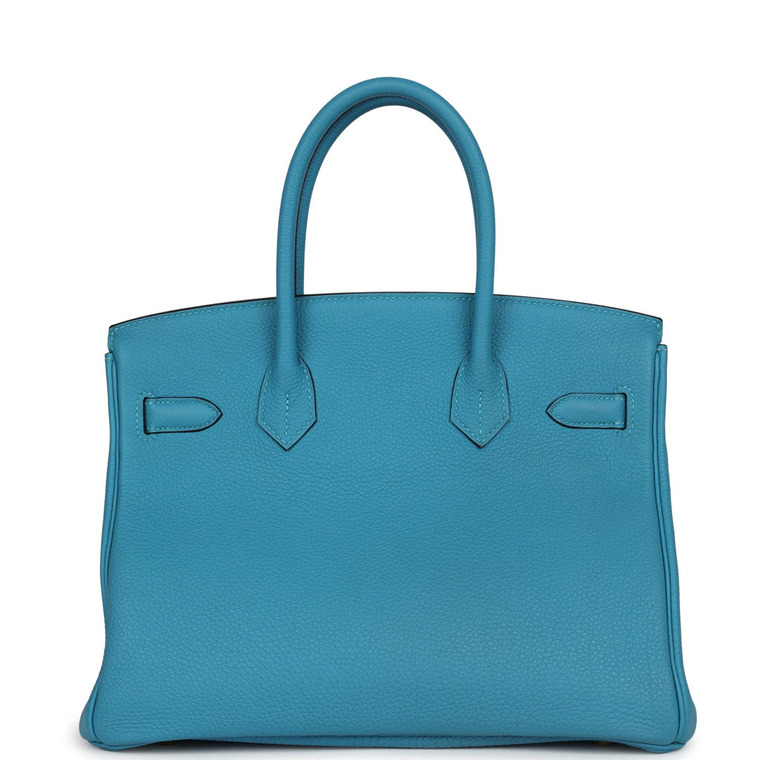 Hermes Birkin 30 Turquoise Togo Gold Hardware