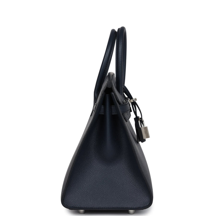 Hermes Birkin 25 Bleu Indigo Epsom Palladium Hardware