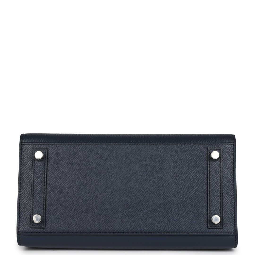 Hermes Birkin 25 Bleu Indigo Epsom Palladium Hardware