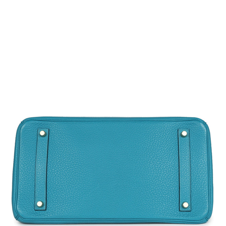 Hermes Birkin 35 Bleu Izmir Clemence Gold Hardware