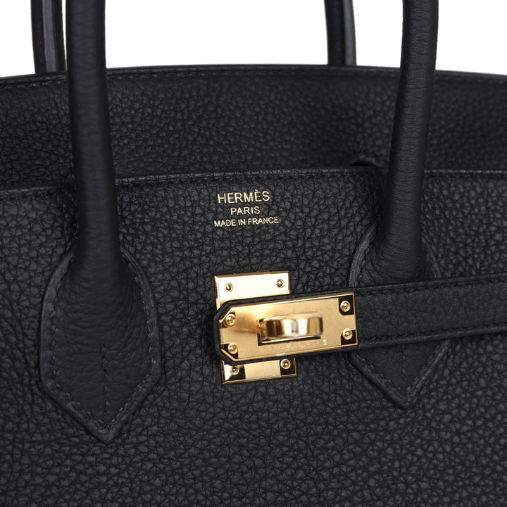Hermes Birkin 25 Black Togo Gold Hardware