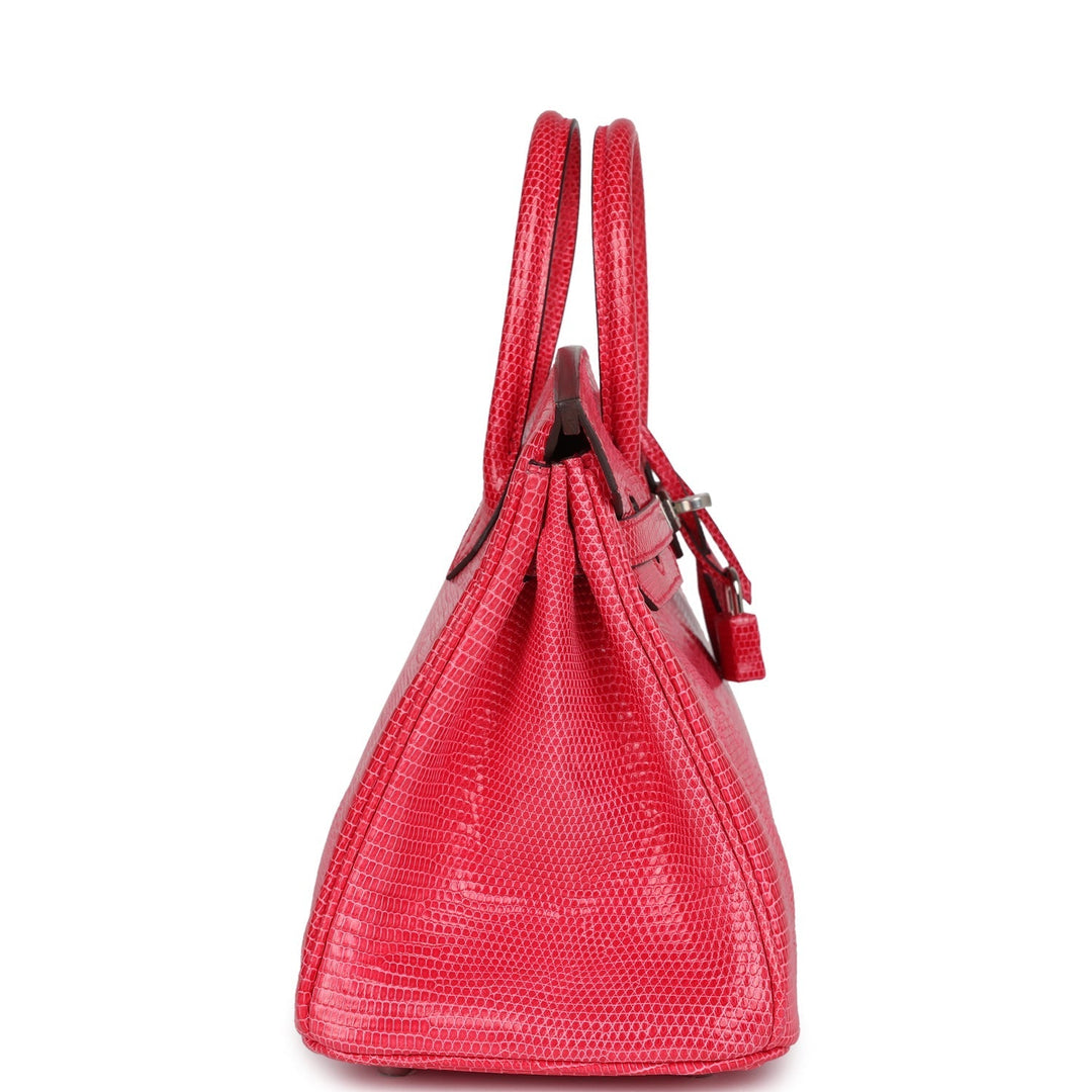 Hermes Birkin 25 Rose Extreme Varanus Niloticus Lizard Palladium Hardware