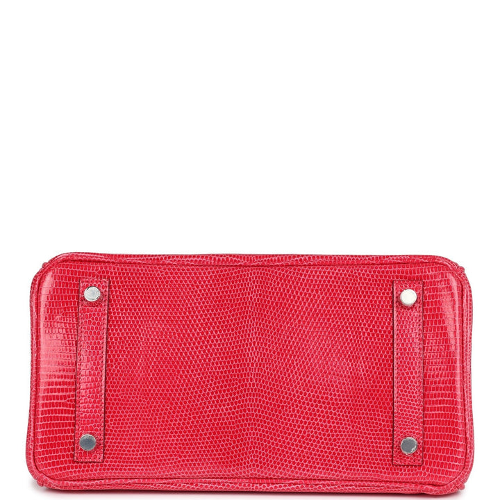 Hermes Birkin 25 Rose Extreme Varanus Niloticus Lizard Palladium Hardware