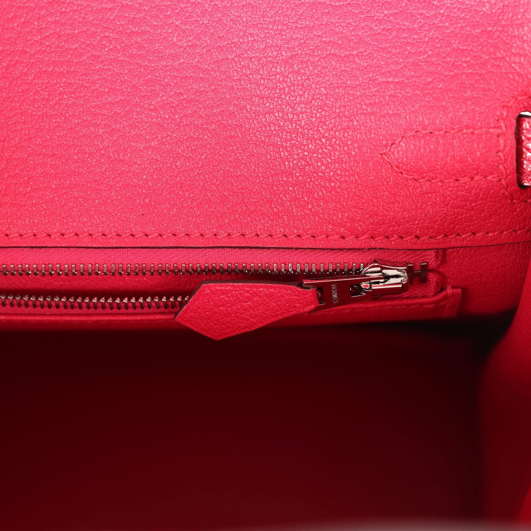 Hermes Birkin 25 Rose Extreme Varanus Niloticus Lizard Palladium Hardware