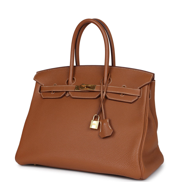 New Hermes Birkin 35 Gold Togo Gold Hardware