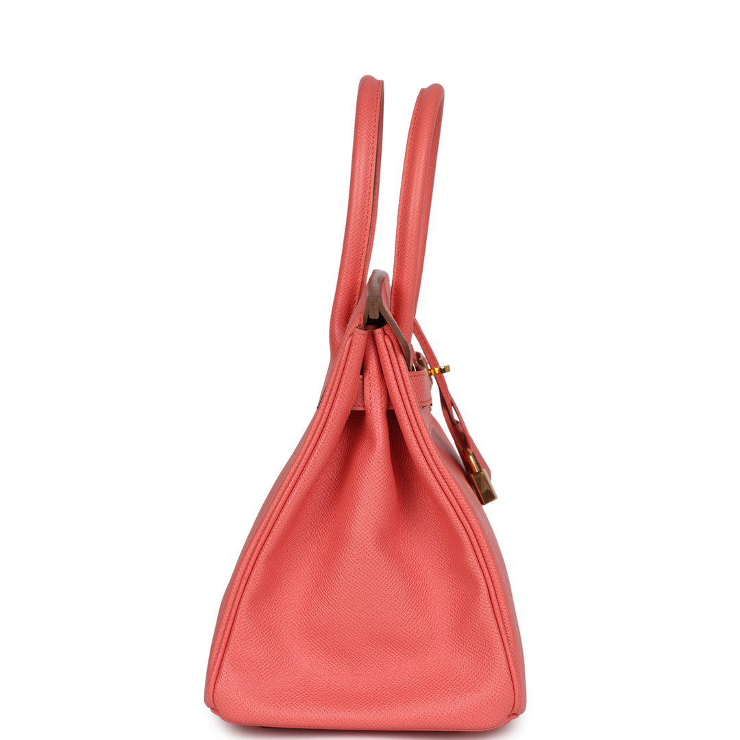 Hermes Birkin 30 Flamingo Epsom Gold Hardware
